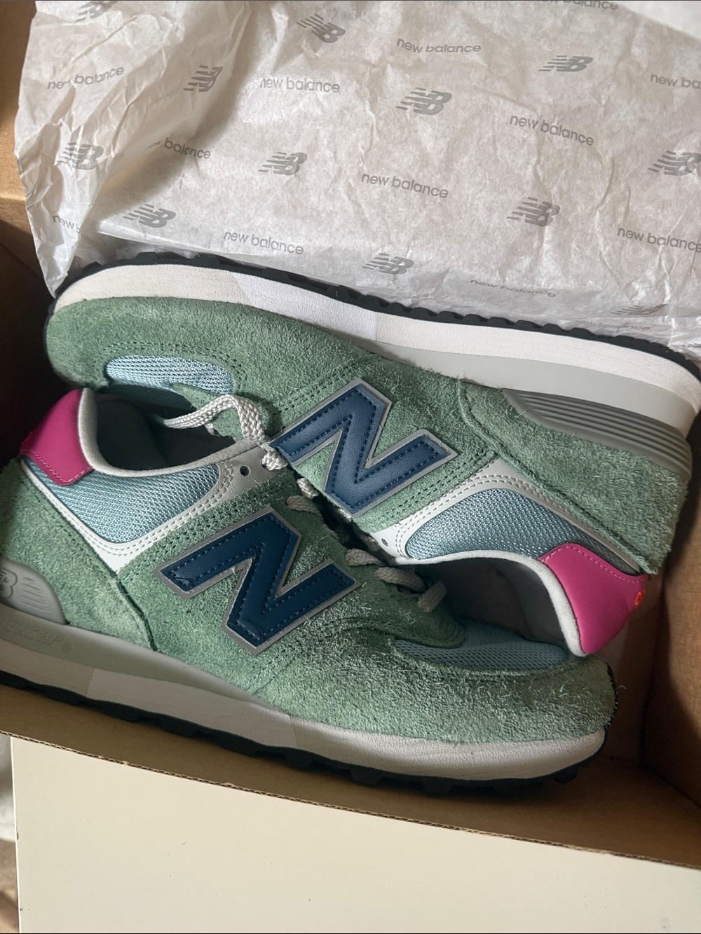 New Balance 576 Made in UK 7 EUR 40.5 9 9.5 womens NIB mens 7.5 Green blue pink